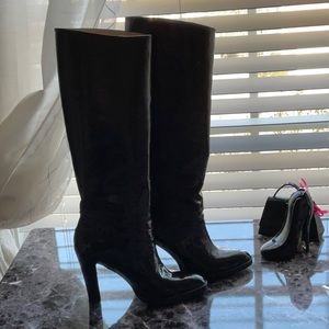 Micheal Kors knee high patent leather boots size 8
